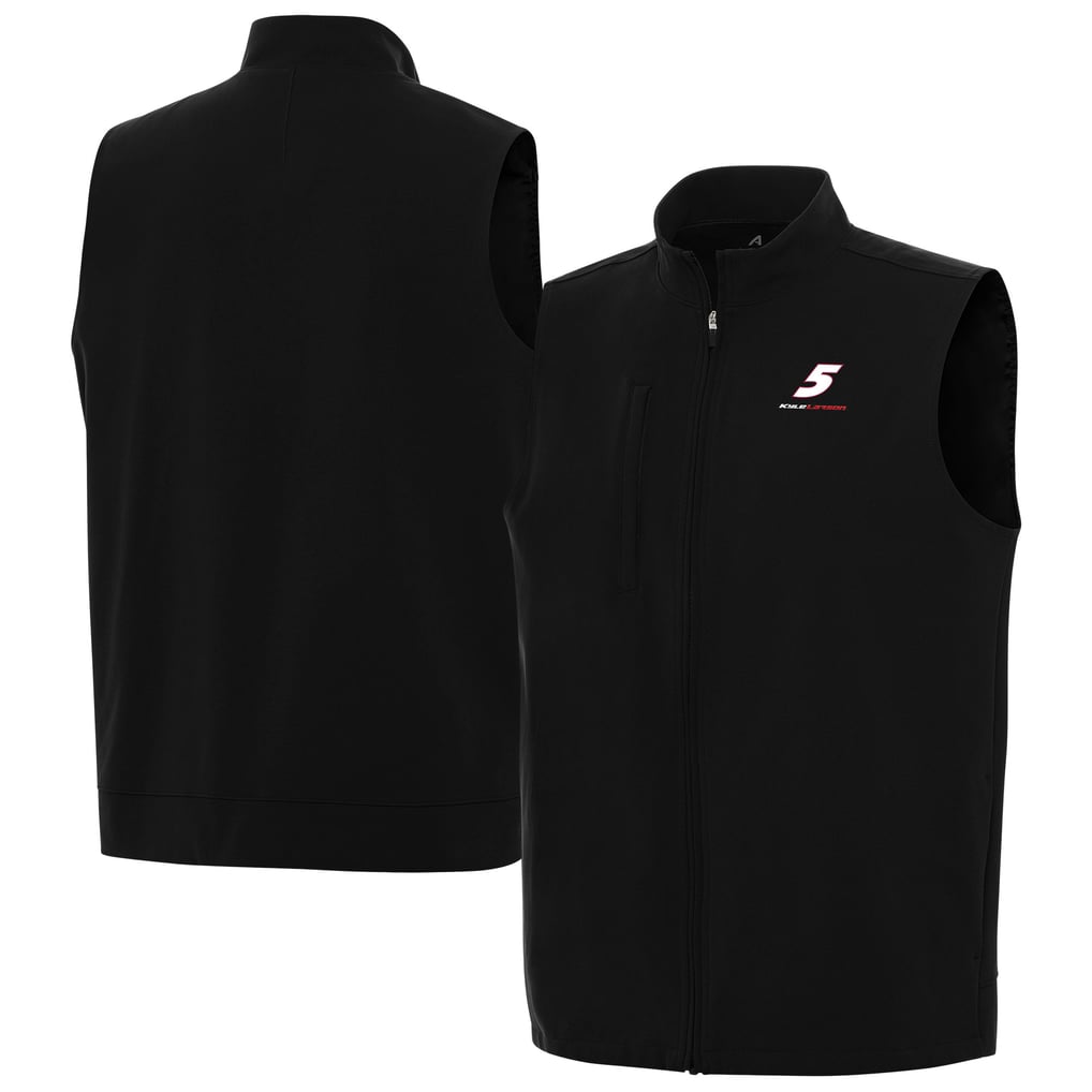  Kyle Larson Antigua Regard Full-Zip Vest - Black